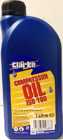 3050796 Clarke SAE30 ISO VG100 Piston Compressor Oil (1 ltr)